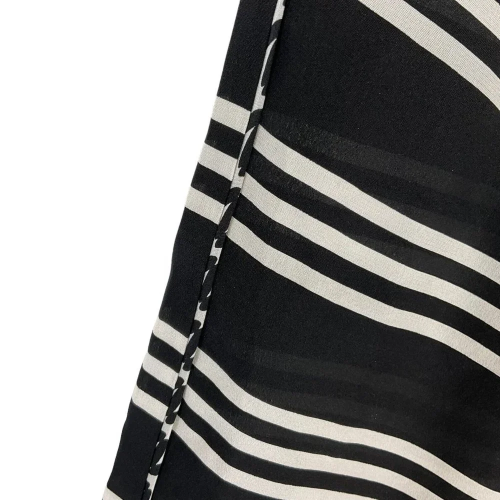 Trina Turk Swimsuit Cover Up Pants Women's Sz M Stripe Sheer Wide Leg $168 Nwt - Picture 4 of 13